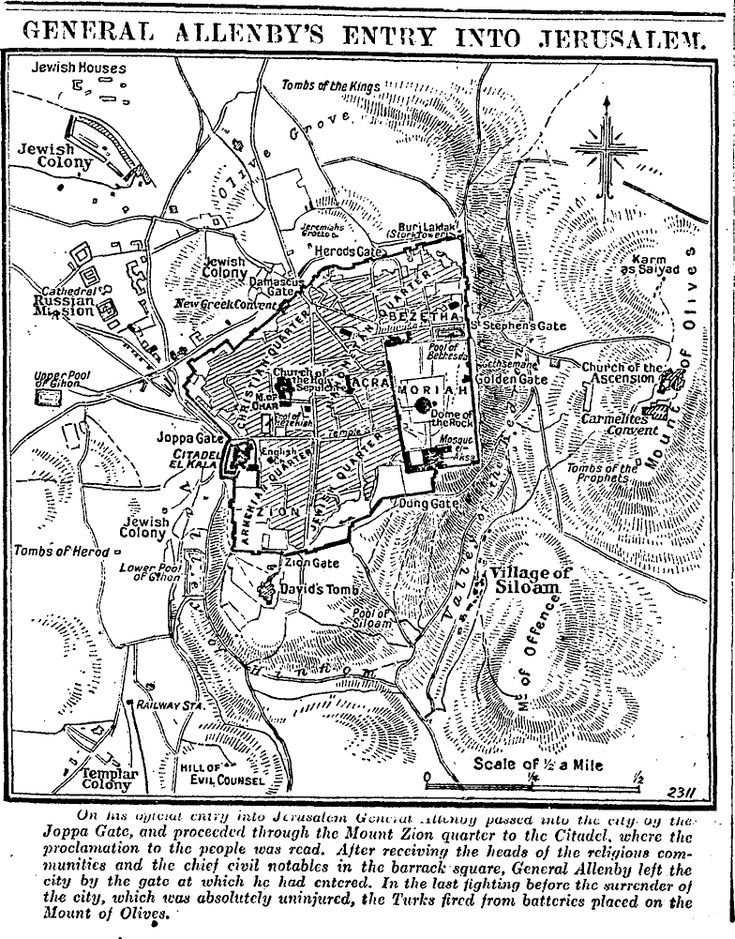 9 декабря 1832 года Первая мировая война: британцы заняли Иерусалим.