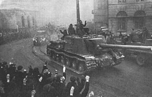 14 января 1945 года началась Варшавско-Познанская наступательная операция войск 1-го Белорусского фронта (Маршал Советского Союза Г.К. Жуков), продолжавшаяся до 3 февраля. Советские войска освободили большую часть Польши вместе с Варшавой и вышли к Одеру.