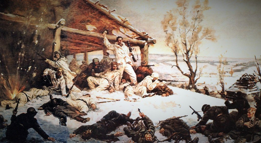 23 января 1942 года произошел бой у деревни Хлуднево - героический подвиг чекистов-лыжников из ОМСБОН НКВД в ходе Великой Отечественной войны.