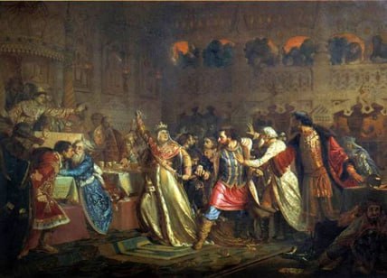 ⚔️25 апреля 1433 года князь Юрий Галицкий разгромил в битве на Клязьме Василия II, после чего занял великокняжеский престол в Москве.