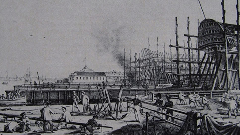 10 мая 1706 года со стапелей Адмиралтейской верфи на воду сошел первый корабль, построенный в Санкт-Петербурге 