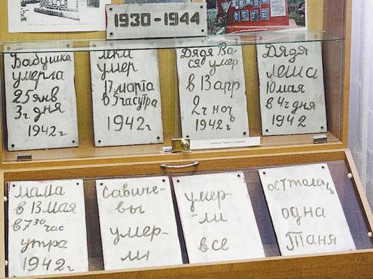 ⚫️ 13 мая 1942 года 12-летняя Таня Савичева в блокадном Ленинграде сделала последние дневниковые записи