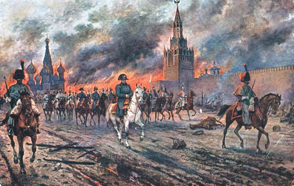 19 октября 1812 года Наполеон, отчаявшись заключить мир с Александром, оставил Москву. Отступать из России ему пришлось по разоренной дороге, под постоянными ударами отрядов регулярных войск русской армии и партизан. Дисциплина падала. Солдаты страдали от голода. Поход на Москву обернулся катастрофой.